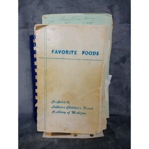 Lutheran Children's Friend Society Cookbook Detroit, Michigan 1963 Hand Written